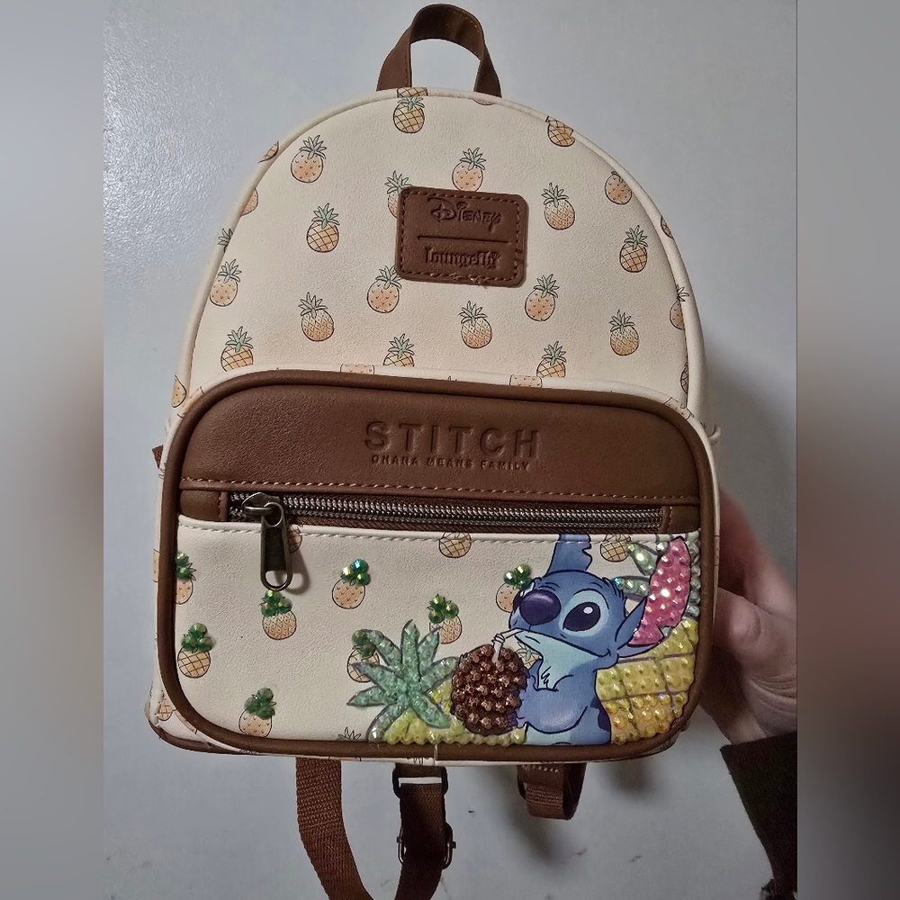 Custom Bedazzled Stitch Backpack - image 3